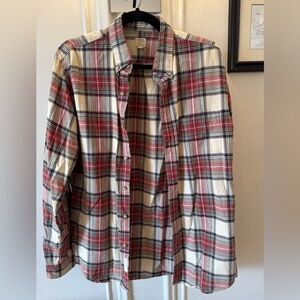 Classic Red Plaid Men's Shirt